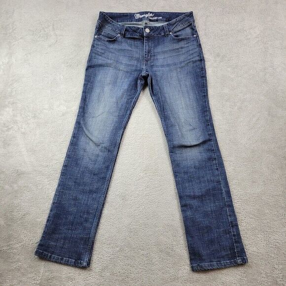 Wrangler Straight Leg Jeans‎ Womens 33X31 Blue Baggy Casual Loose - Picture 1 of 11